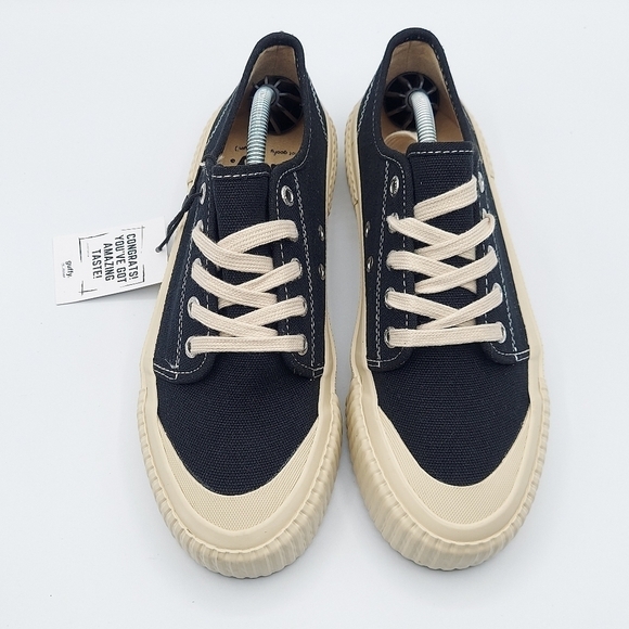 Guffy The Spicewood Black Low Top Cap Toe Canvas Sneaker Shoes Women's US 8.5 - Picture 5 of 14